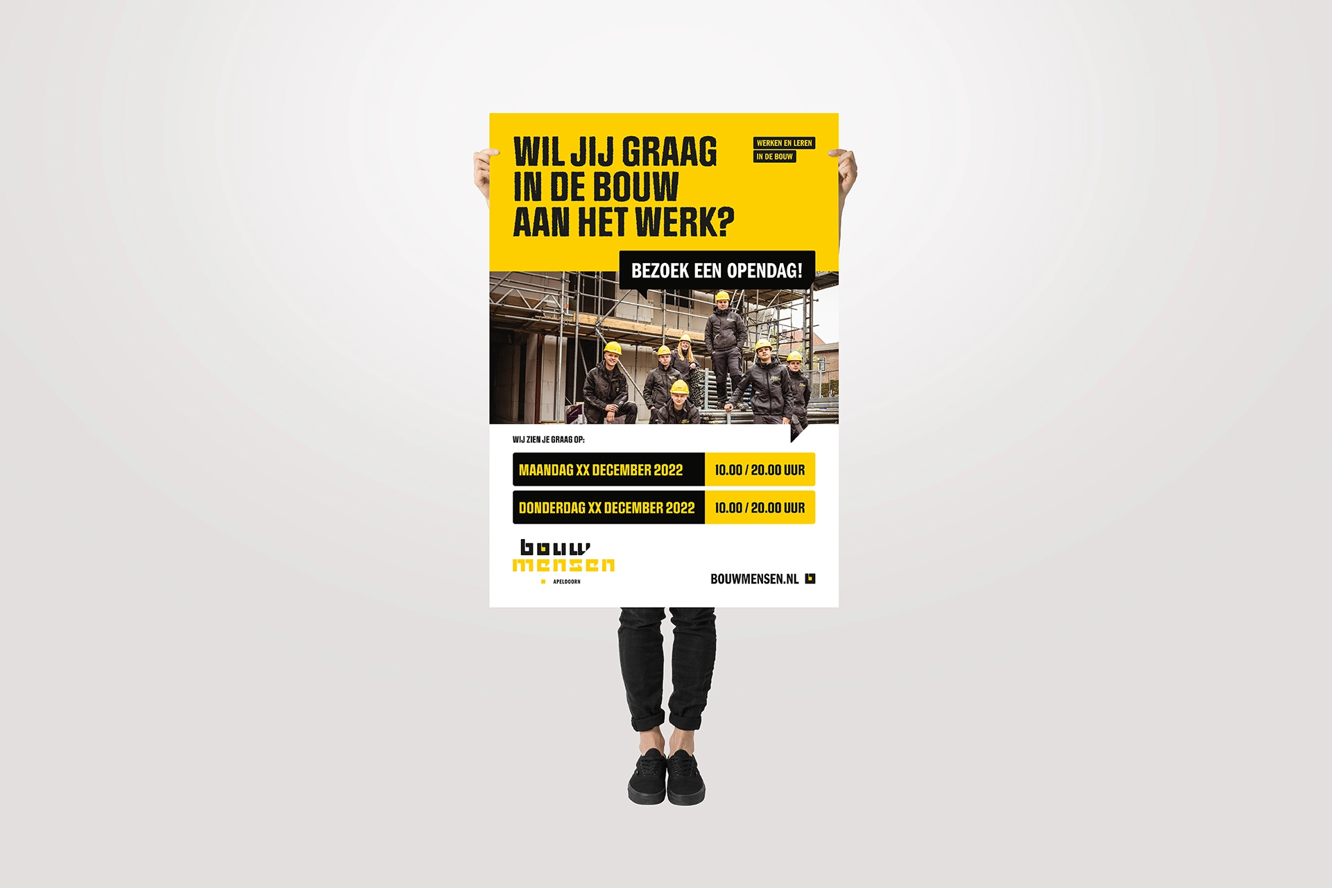 Bouwmensen Nederland: hand-out poster