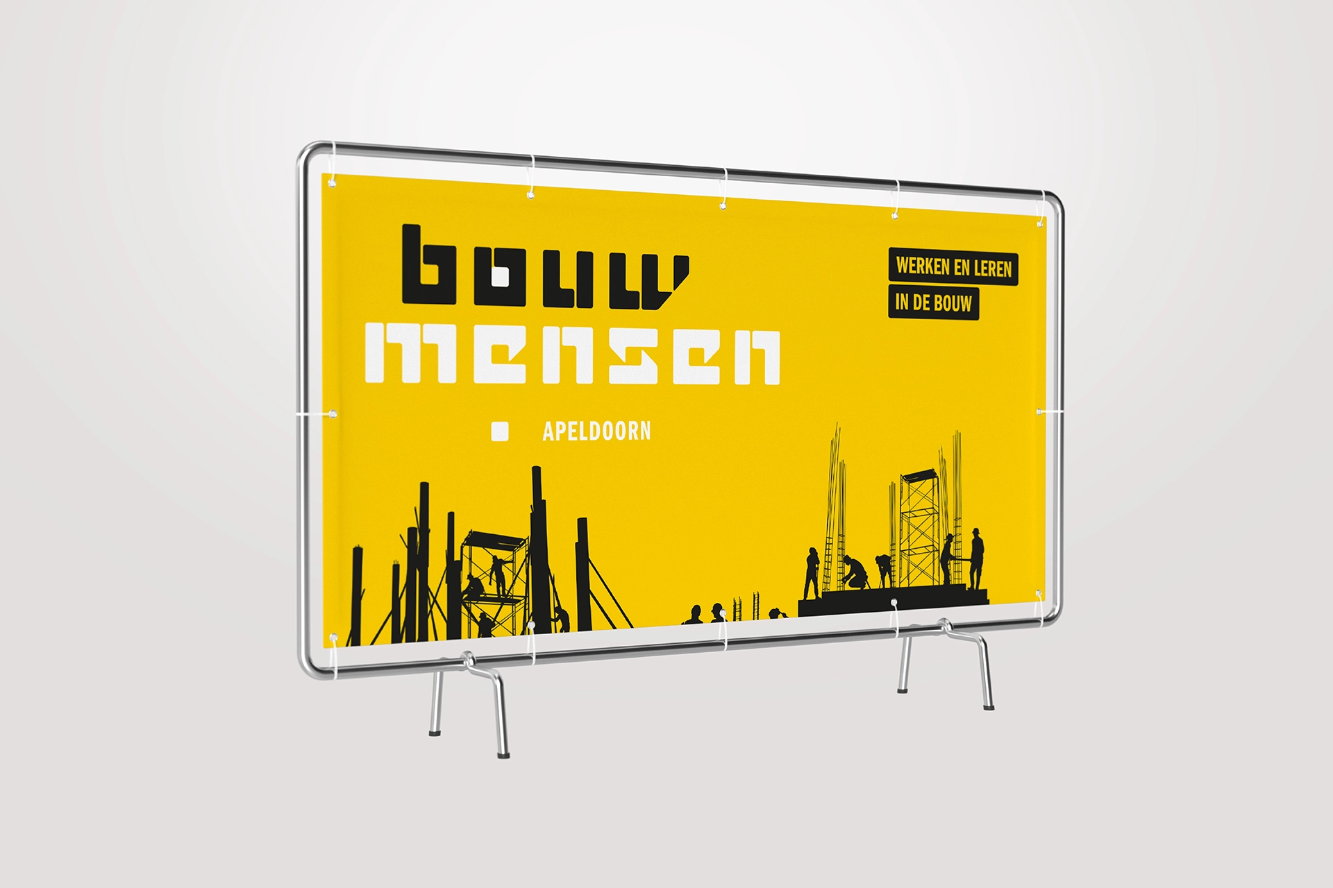 Bouwmensen Nederland: fence banner