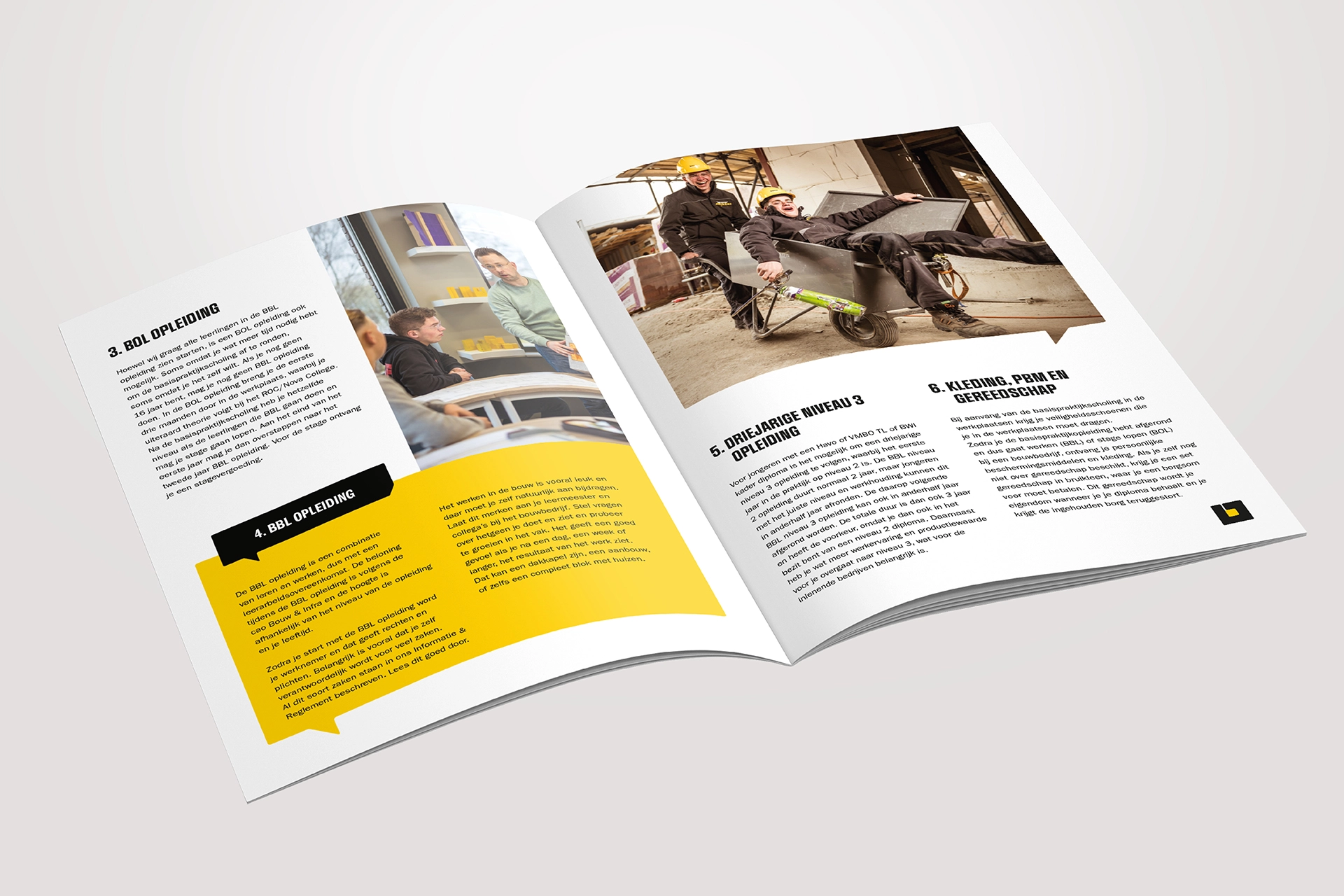 Bouwmensen Nederland: magazine spread